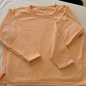 Free People Peach Crew Neck Sweater
